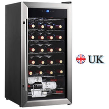 Kalamera 28 bottles Wine fridge mini wine cooler free standing glass door drink cellar stainless steel beverage refrigerator
