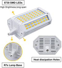 Bonlux 30W Dimmable R7s Linear LED Tube 118MM Cool White 6000K 200 Degrees Super Bright J Type J118 R7s LED Floodlight Bulb 200W Halogen Replacement (NO Fan)