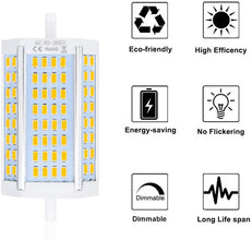 Bonlux 30W Dimmable R7s Linear LED Tube 118MM Cool White 6000K 200 Degrees Super Bright J Type J118 R7s LED Floodlight Bulb 200W Halogen Replacement (NO Fan)