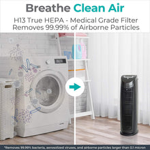 T500 Tower Air Purifier with HEPA-Pure Filter for Allergies and Dust (Brown, 1-Pack)
