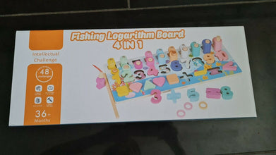 Wooden 4 in 1 multifunctional fishing game logarithmic board UK