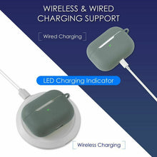 For AirPods Pro Charging Case Silicone Shockproof Protective Skin Midnight Green
