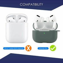 For AirPods Pro Charging Case Silicone Shockproof Protective Skin Midnight Green