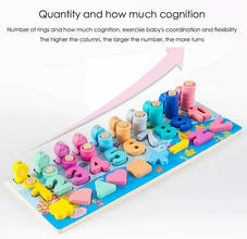 Wooden 4 in 1 multifunctional fishing game logarithmic board UK