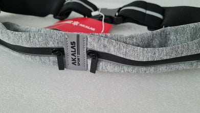 Akalas Running Belt - 2 pockets, No-Bounce Sweatproof Waist Pack Bag UK