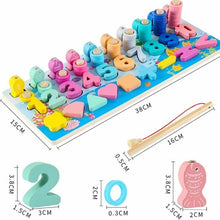 Wooden 4 in 1 multifunctional fishing game logarithmic board UK