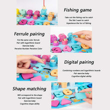 Wooden 4 in 1 multifunctional fishing game logarithmic board UK