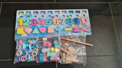Wooden 4 in 1 multifunctional fishing game logarithmic board UK